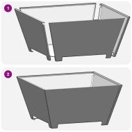 Огнище Кафяво 80 x 80 x 40 cm Стомана
