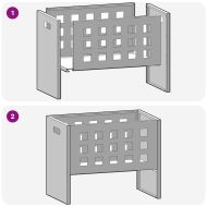 Огнище Черно 50 x 30 x 40 см Стомана