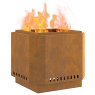 Бездимна камина Кафяво 58 x 58 x 51 см Стомана