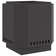 Бездимна камина Черно 48 x 48 x 51 см Стомана