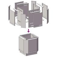 Бездимна камина Кафяво 48 x 48 x 51 см Стомана