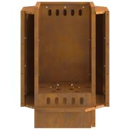 Бездимна камина Кафяво 38 x 38 x 51 см Стомана