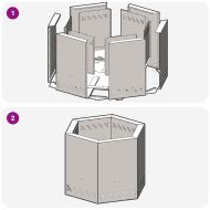 Бездимна камина Черно 58 x 58 x 51 см Стомана