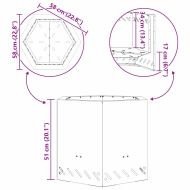 Бездимна камина Черно 58 x 58 x 51 см Стомана