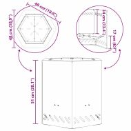 Бездимна камина Черно 48 x 48 x 51 см Стомана