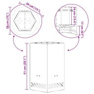 Бездимна камина Черно 38 x 38 x 51 см Стомана
