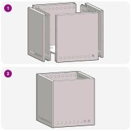Бездимна камина Черно 48 x 48 x 50 см Стомана