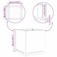 Бездимна камина Черно 48 x 48 x 50 см Стомана