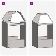 Огнище Кафяво 50 x 50 x 100 cm Стомана