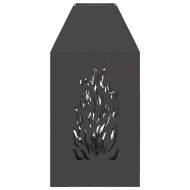 Огнище Черно 50 x 50 x 100 cm Стомана