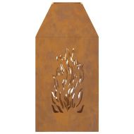 Огнище Кафяво 50 x 50 x 100 cm Стомана