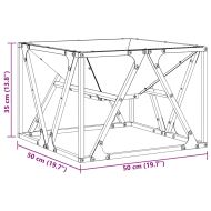 Огнище Черно 50 x 50 x 35 cm Стомана