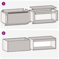 Огнище Черно 160 х 45 х 35 см Стомана