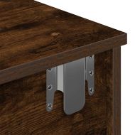 Стенен рафт с чекмеджета опушен дъб 60x28x15 см инженерно дърво