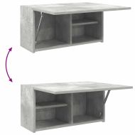 Стенен шкаф за баня, бетонно сив, 60x25x30 см, инженерно дърво