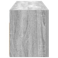 Стенен шкаф за баня, сив сонома, 100x25x30 см, инженерно дърво
