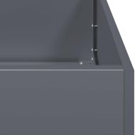 Кашпа, антрацит, 360x40x40 см, студеновалцувана стомана