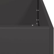 Кашпа, черна, 40x40x30 см, стомана