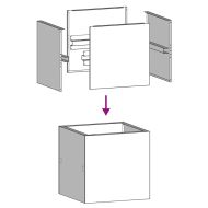Кашпа, маслиненозелена, 40x40x40 см, студеновалцувана стомана