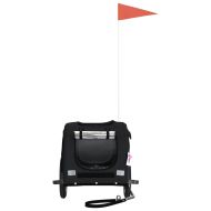 Ремарке за колело за любимци черно Оксфорд плат и желязо