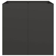 Кашпа, черна, 80x80x80 см, стомана