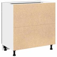 Шкаф с чекмедже с чекмедже Riga Черен дъб 80 x 46 x 81,5 см