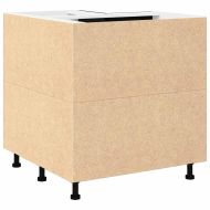 Ъглов долен шкаф с рафт Riga Черен дъб 75,5 x 75,5 x 81,5 см