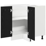 Ъглов долен шкаф с рафт Riga Черен дъб 75,5 x 75,5 x 81,5 см