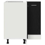 Ъглов долен шкаф с рафт Riga Черен дъб 75,5 x 75,5 x 81,5 см