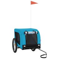 Ремарке за колело за любимци синьо черно Оксфорд плат и желязо