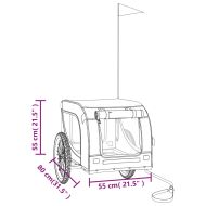 Ремарке за колело за любимци синьо черно Оксфорд плат и желязо