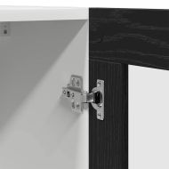 Висящ шкаф с рафт Черния дъб 60 x 31 x 60 см Инженерно дърво