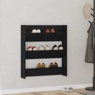 Шкаф за обувки Черния дъб 80 x 18 x 90 см Инженерно дърво