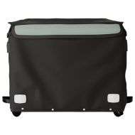 Ремарке за велосипед, черно и сиво, 45 кг, желязо