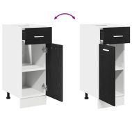 Шкаф с чекмедже отдолу с рафт Riga Черен дъб 30 x 46 x 81,5 см