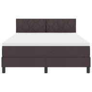 Легло с пружинирана основа Тъмен кафяв 140 x 200 cm текстил