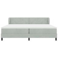 Легло с пружинирана основа Светлосиво 200 x 200 cm Кадифе