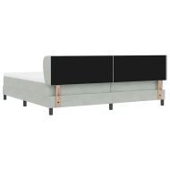 Легло с пружинирана основа Светлосиво 200 x 200 cm Кадифе