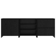 Служебен шкаф 3 pcs Черен дъб 70 x 41 x 75 см Инженерно дърво