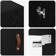 Стенно шкафче 2 pcs Черния дъб 69,5 x 34 x 90 см