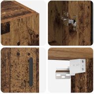Стенни шкафове 2 pcs Старо дърво 69,5 x 34 x 90 см
