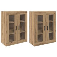 Стенни шкафове 2 pcs дъб артизан 69,5 x 34 x 90 см