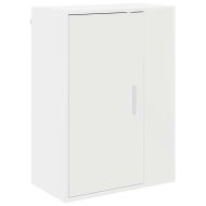 Комплект ТВ шкаф Монтиране на стена 4 pcs Бяло Инженерно дърво