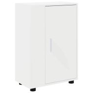 Комплект ТВ шкаф Монтиране на стена 4 pcs Бяло Инженерно дърво