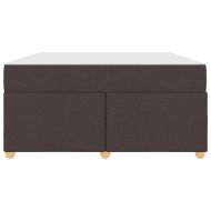 Рамка за легло с матрак Тъмен кафяв 140 x 200 cm текстил