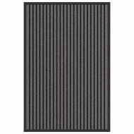 Мат за врата Черен и Сив 60 x 90 cm Полипропилен и PVC