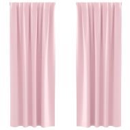 Завеси за затъмняване с пръстени 2 pcs Бебешко розово