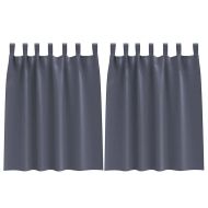 Завеси за затъмняване с пръстени 2 pcs Антрацит 140 x 140 cm