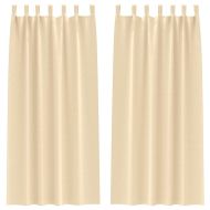 Завеси за затъмняване с пръстени 2 pcs Крем 225 x 140 см