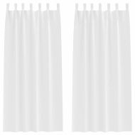 Завеси за затъмняване с пръстени 2 pcs Чисто бяло 225 x 140 см